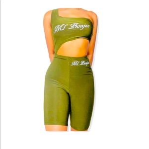 Customize Ml Boujee One Shoulder Tie Front Cutout